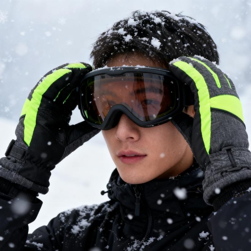 Snow Glove Insulated - 652F เด็กเย็นสภาพอากาศถุงมือฉนวนคู่หิมะกีฬาเกียร์หนาเส้นใยโพลีเอสเตอร์ Mitts สำหรับ 8-12 ปีเด็ก