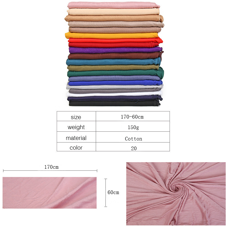 30 สีธรรมดา Modal JERSEY Hijab - Shawl Wrap Winter บทวิจารณ์และราคา