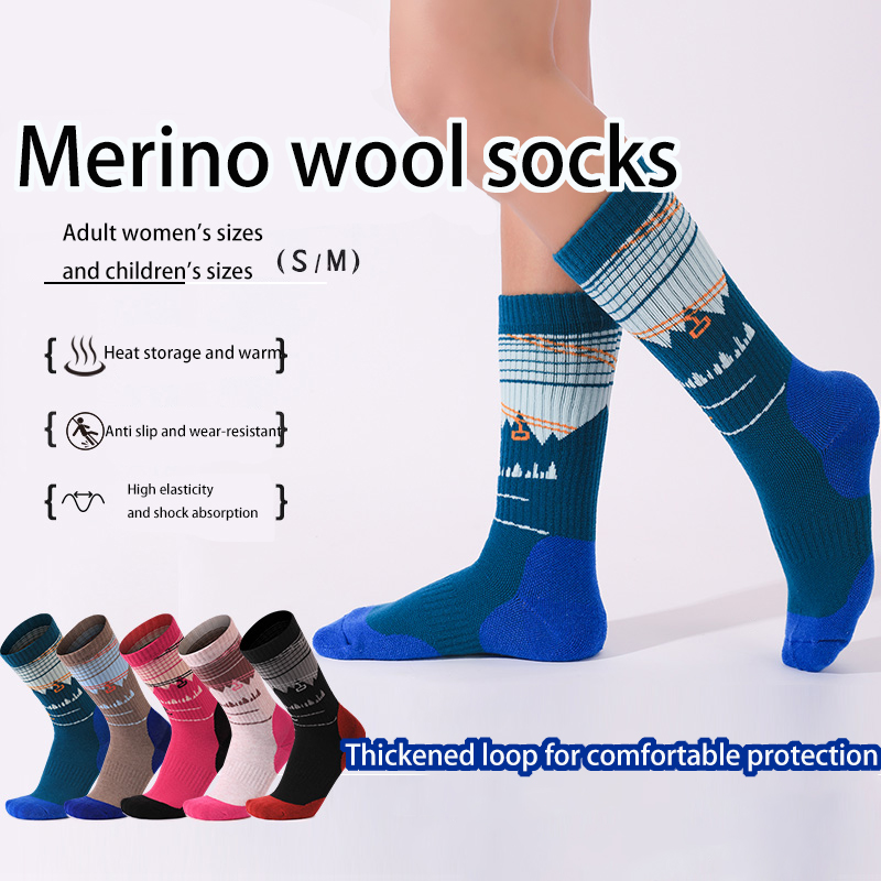 1 คู่ถุงเท้าสกีขนแกะเมอริโนสำห - Thermal Sock Wool บทวิจารณ์และราคา