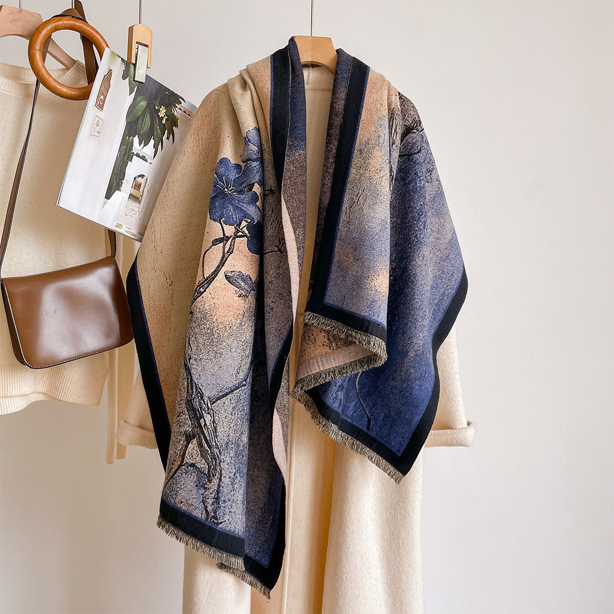 ผ้าพันคอแคชเมียร์เทียมสำหรับผู - Cashmere Pashmina Wrap บทวิจารณ์และราคา