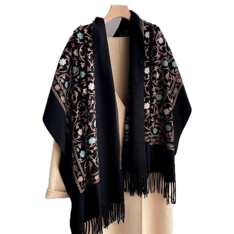 ผ้าพันคอแคชเมียร์ปักลายใหม่ปี  - Cashmere Pashmina Wrap บทวิจารณ์และราคา