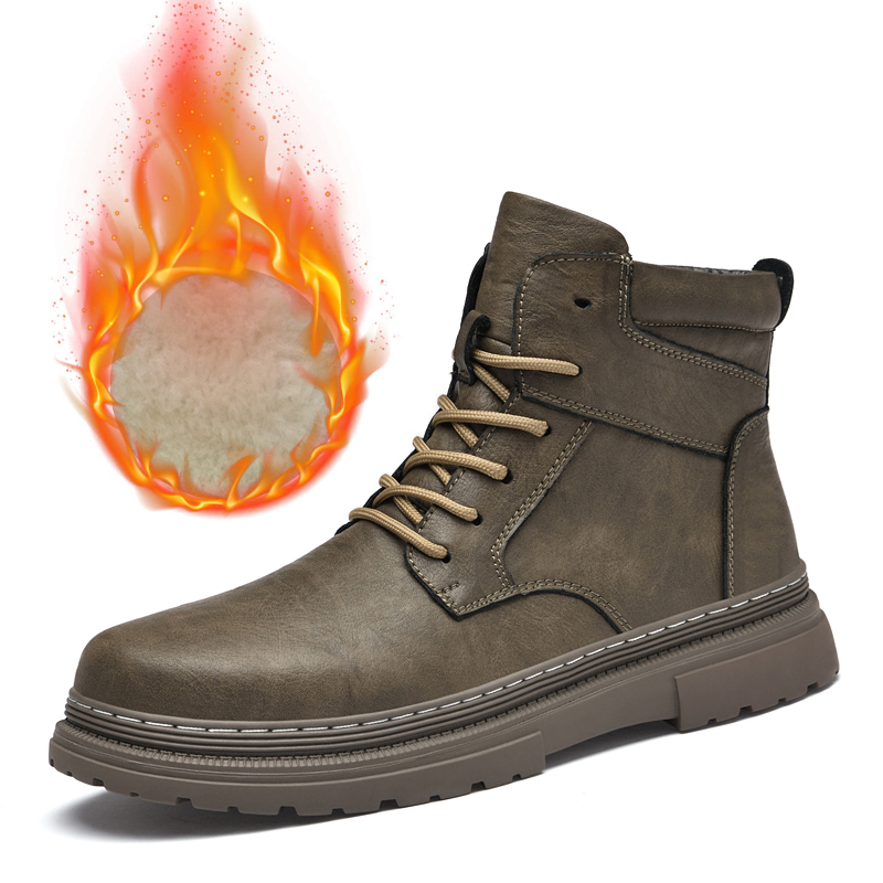 รองเท้าบูทหนังบุขนสำหรับผู้ชาย - Waterproof Winter Boot บทวิจารณ์และราคา
